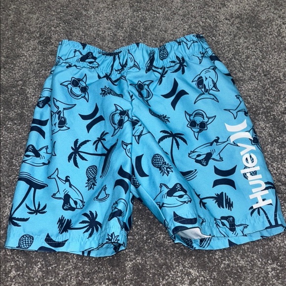 Hurley Other - Hurley Blue Shark Print Swim‎ Shorts size 4